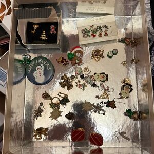 American Vintage Festive Earrings Collection - Gold, Red, Green